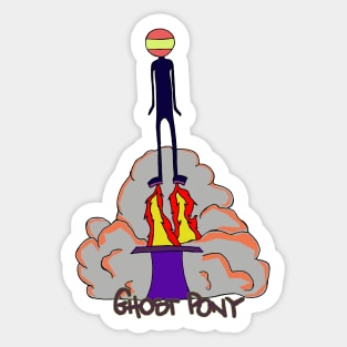 Ghost Pony Blast Off Sticker